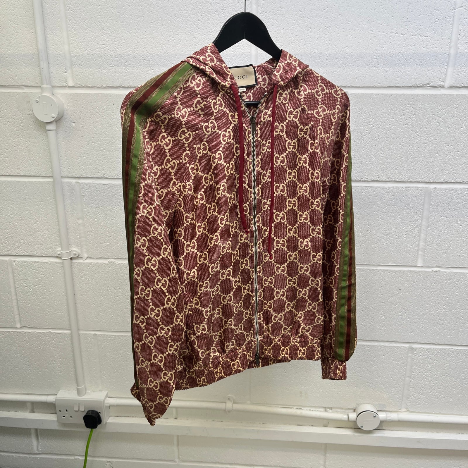 Women's GG Supreme Twill Hoodie Red Size UK 8 / EU 36 - Photo 7