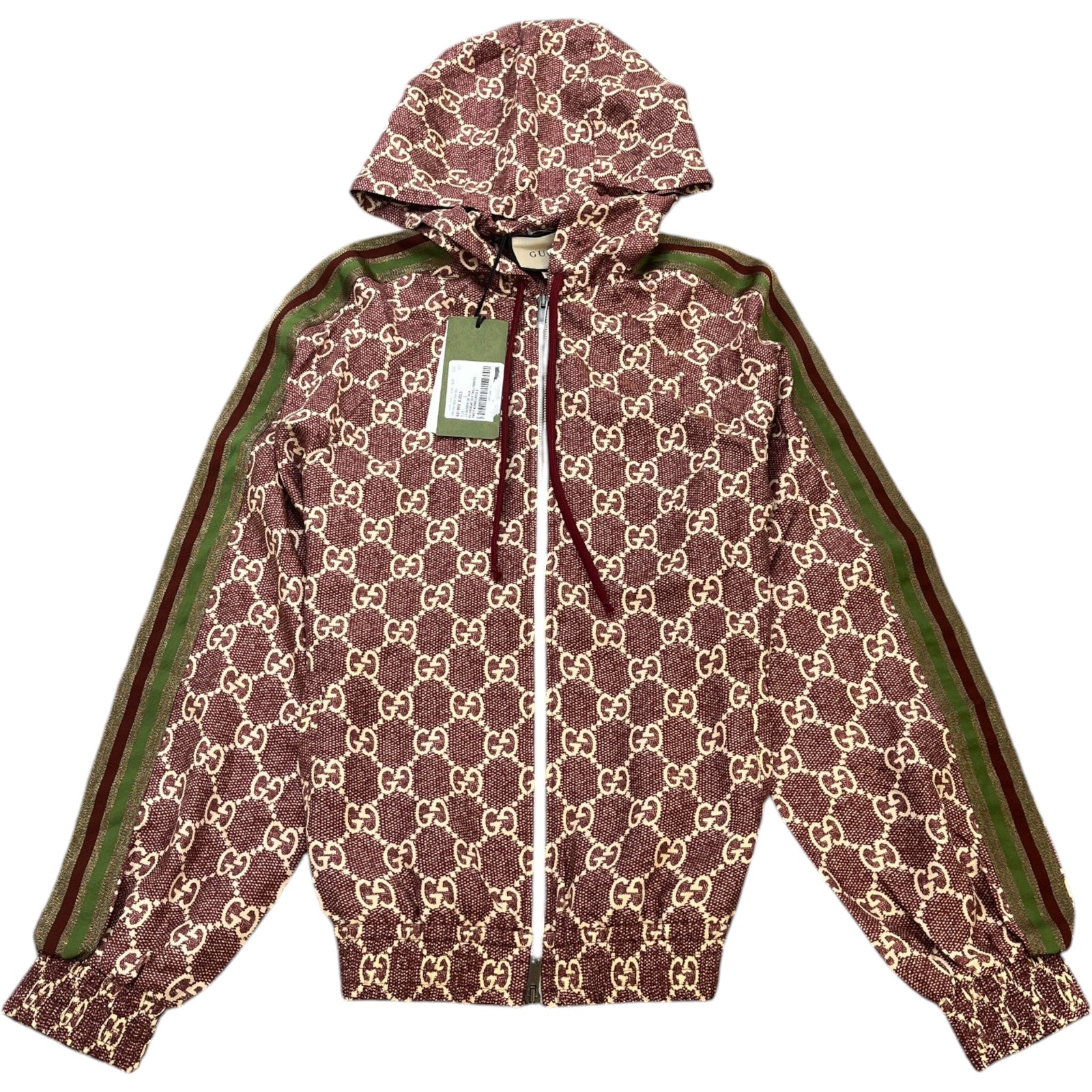 Women's GG Supreme Twill Hoodie Red Size UK 8 / EU 36 - Photo 1