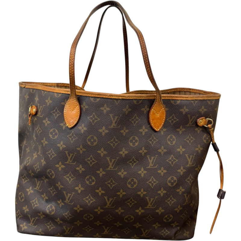 Women's Monogram Neverfull GM Tote Handbag Brown