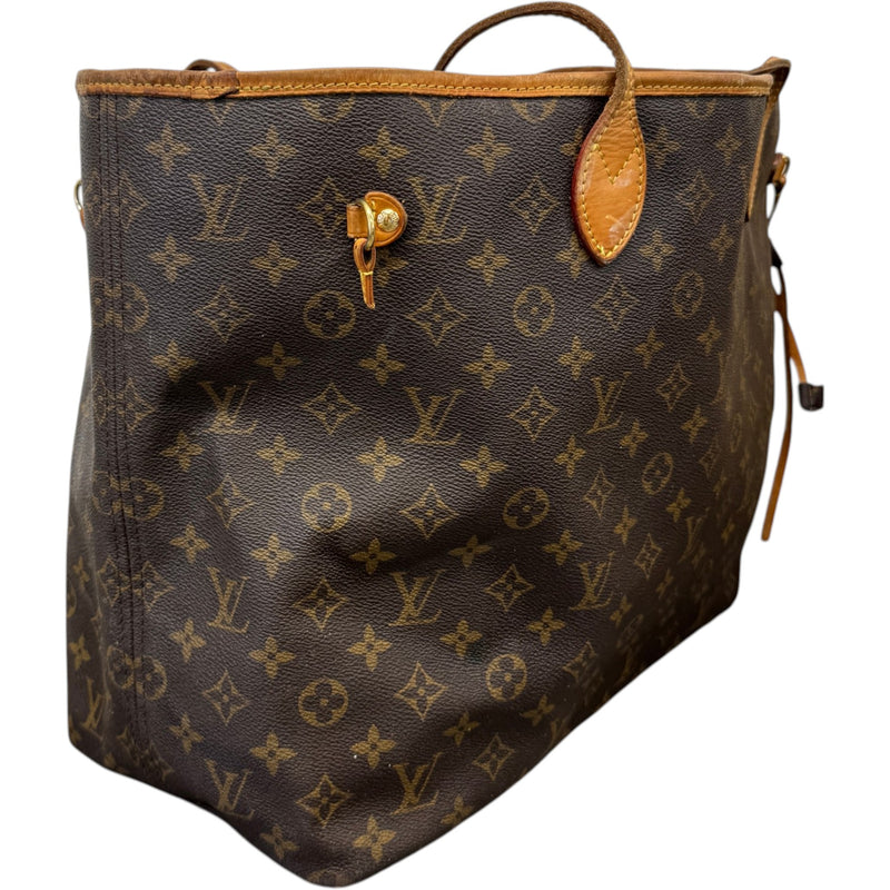 Women's Monogram Neverfull GM Tote Handbag Brown
