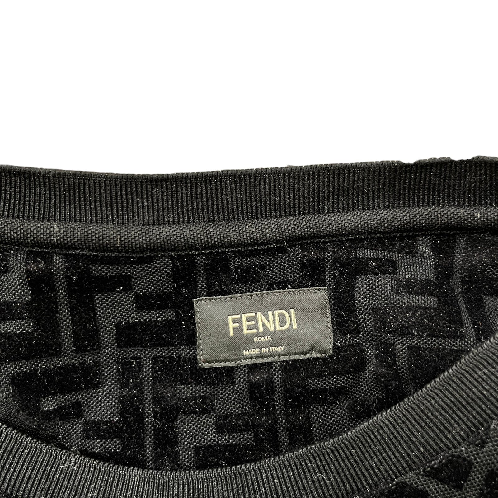 Men's Ff Monogram T-Shirt Black Size S - Photo 7