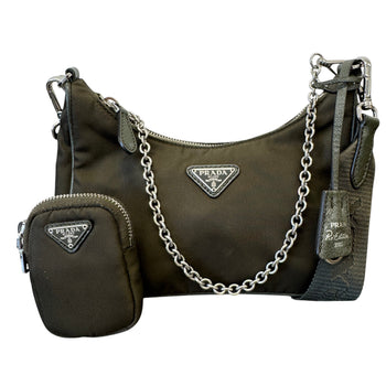 Women's Re-Edition 2005 Re-Nylon Handbag Khaki