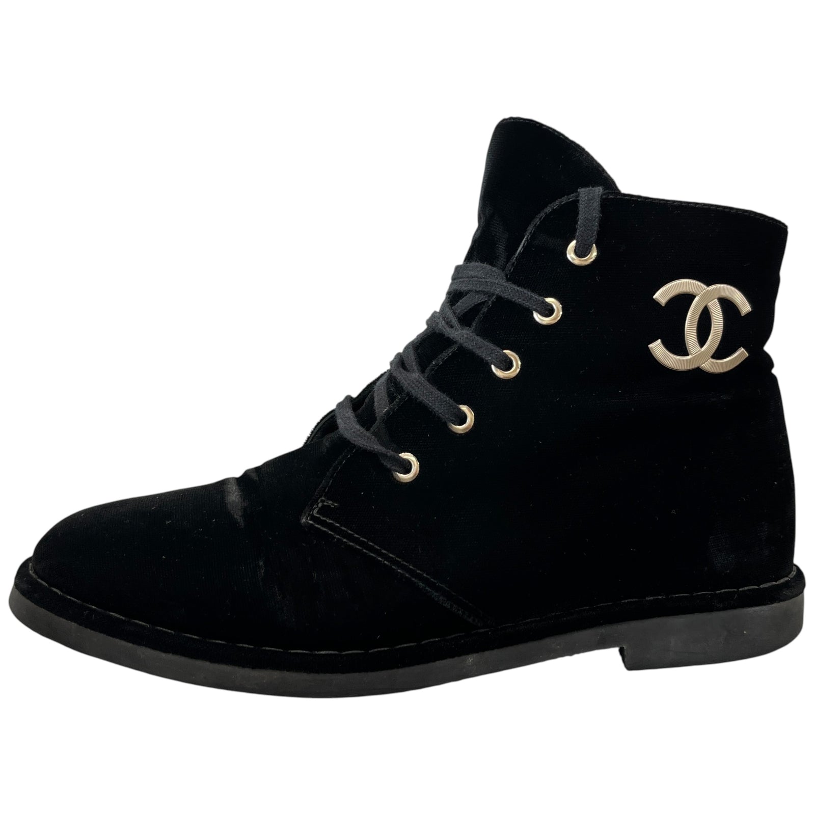Women's Cc Logo Boots Black Size EU 39 / UK 6 - Photo 5