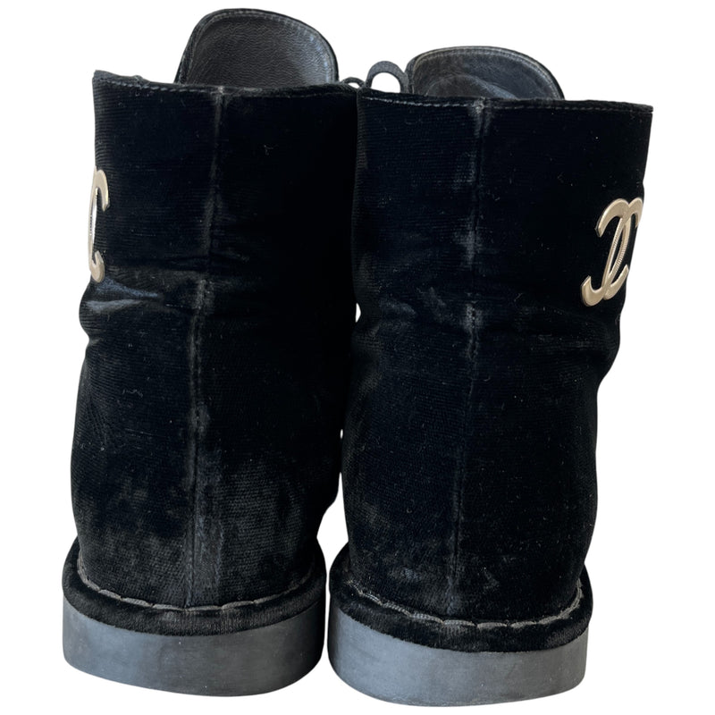 Women's Cc Logo Boots Black Size EU 39 / UK 6