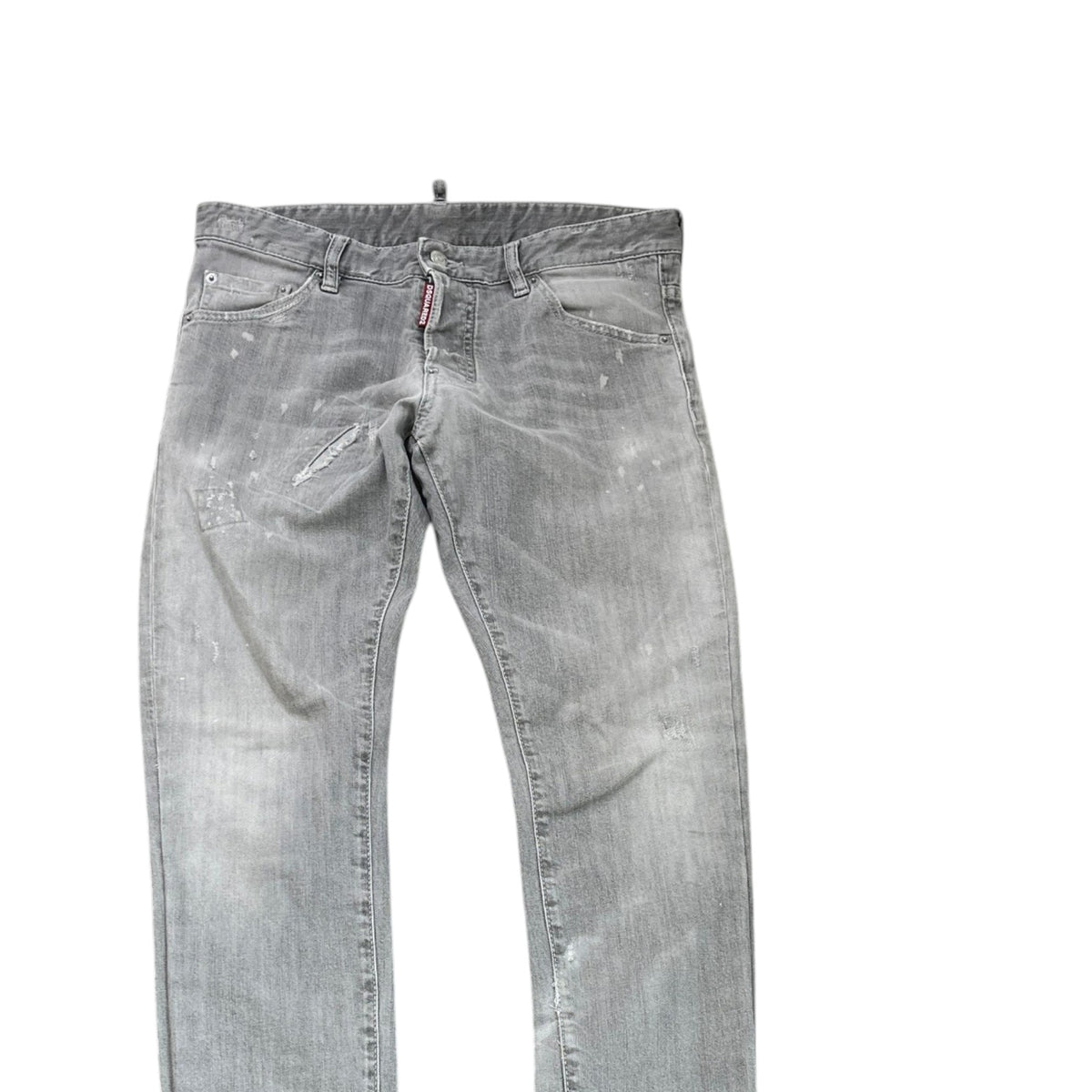 Men's Distressed Washed Jeans Grey Size M / W32 - Photo 3