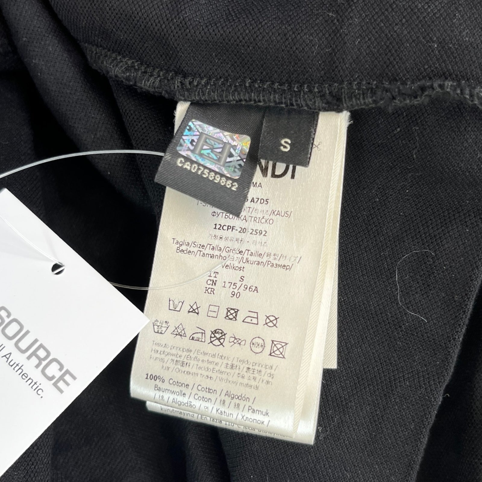 Men's Ff Monogram T-Shirt Black Size S - Photo 6