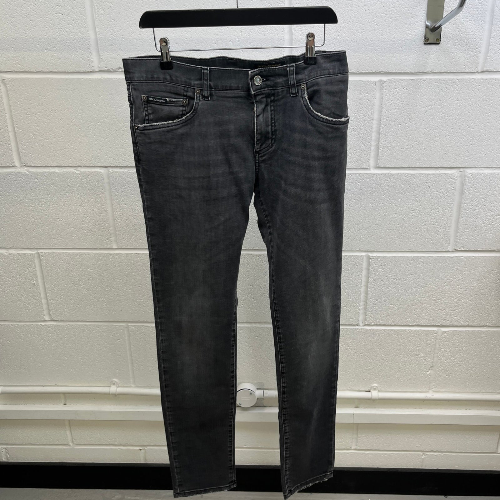 Men's Logo Patch Skinny Jeans Charcoal Size IT 48 / UK 32 - Photo 9