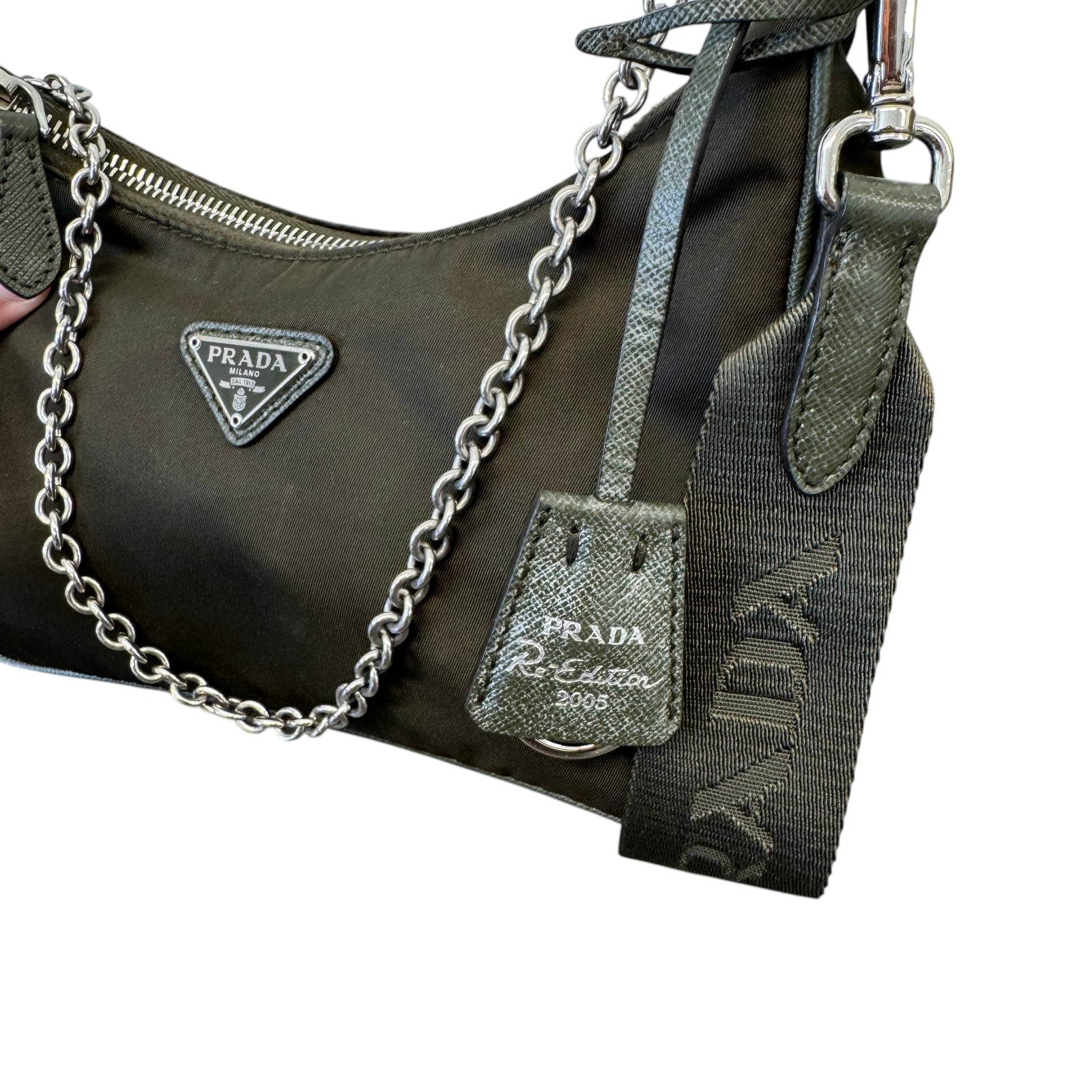 Women's Re-Edition 2005 Re-Nylon Bag Khaki - Photo 6