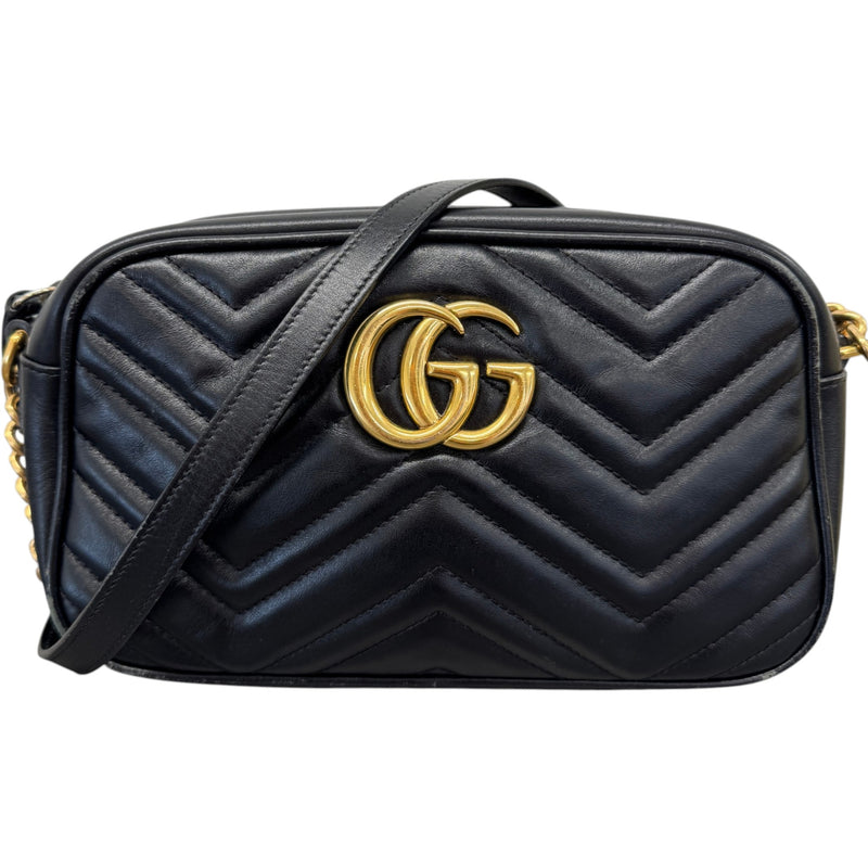 Women's GG Marmont Camera Crossbody Bag Black
