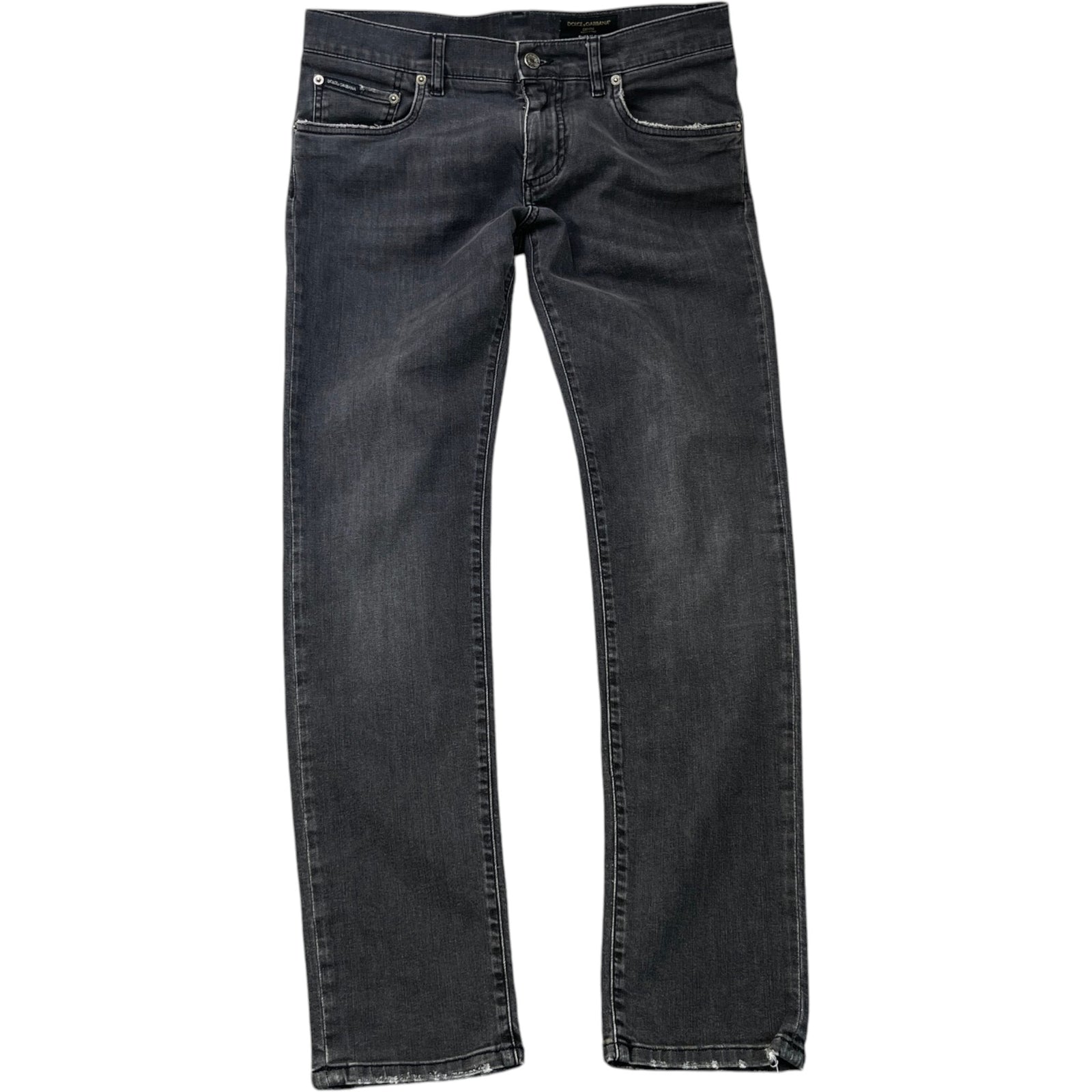 Men's Logo Patch Skinny Jeans Charcoal Size IT 48 / UK 32 - Photo 1