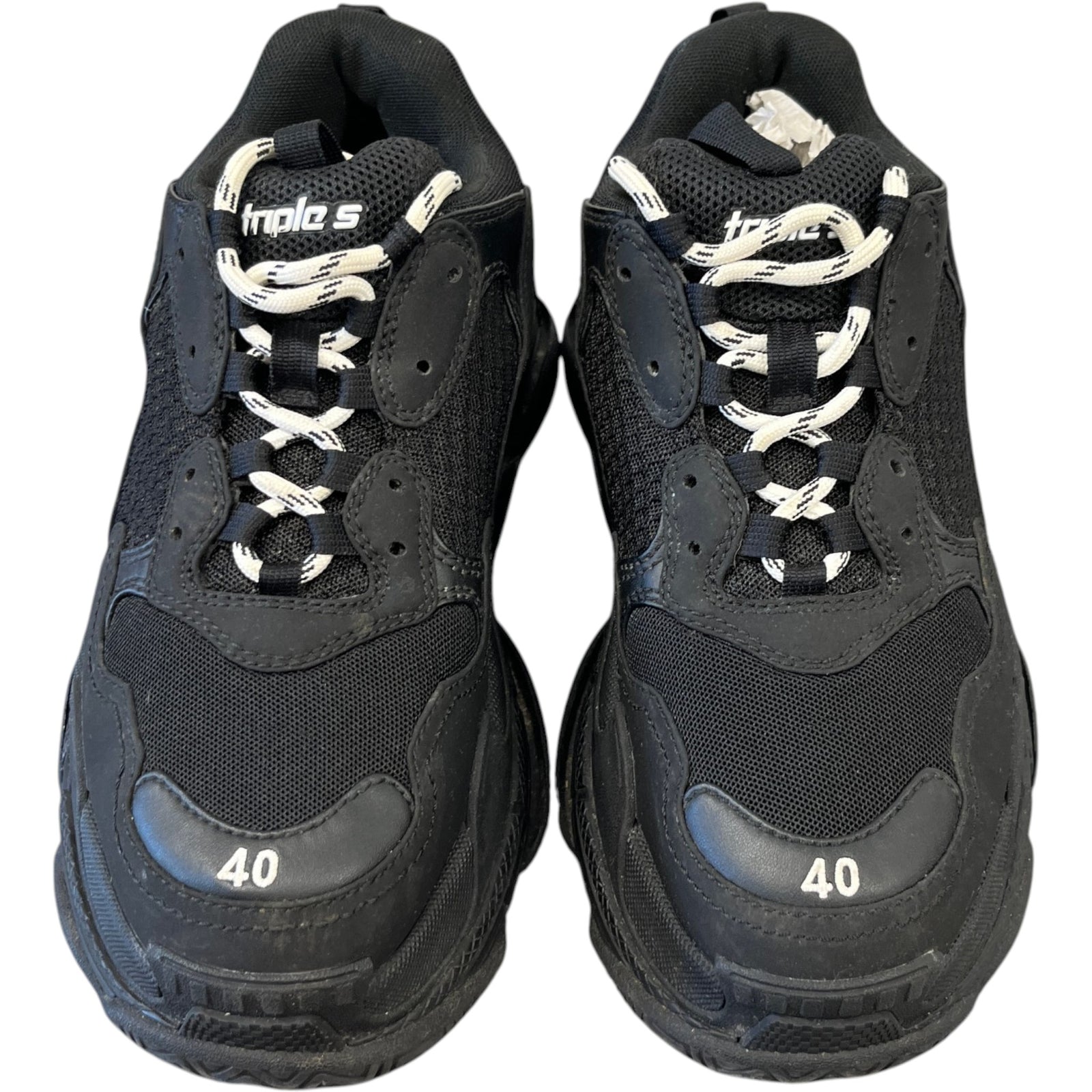 Men's Triple S Low Trainers Black Size EU 40 / UK 6 - Photo 6