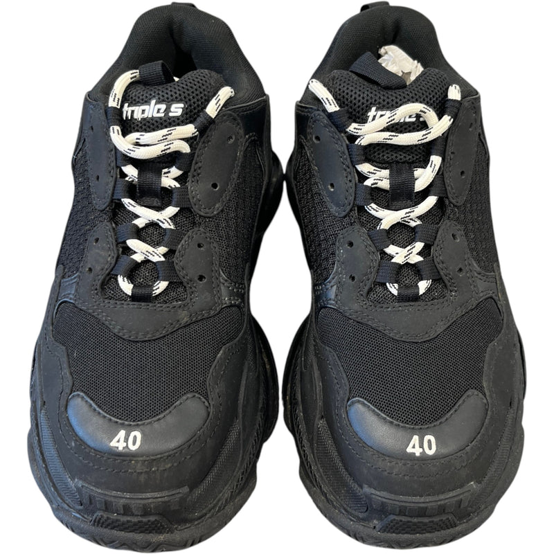 Men's Triple S Low Trainers Black Size EU 40 / UK 6