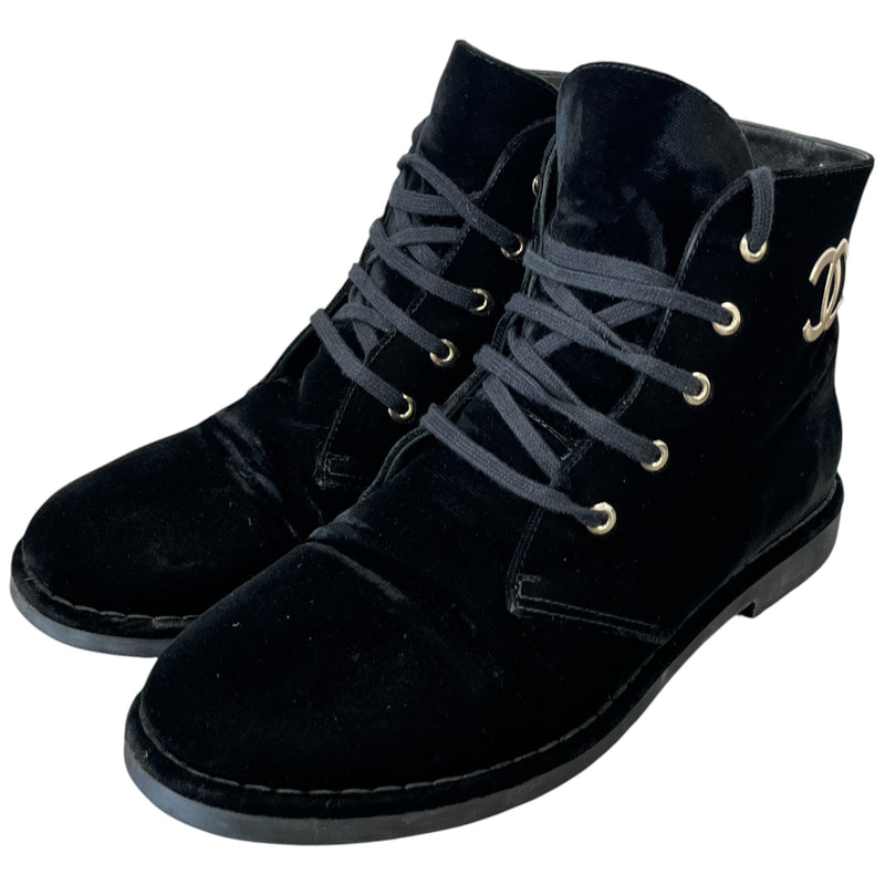 Women's Cc Logo Boots Black Size EU 39 / UK 6