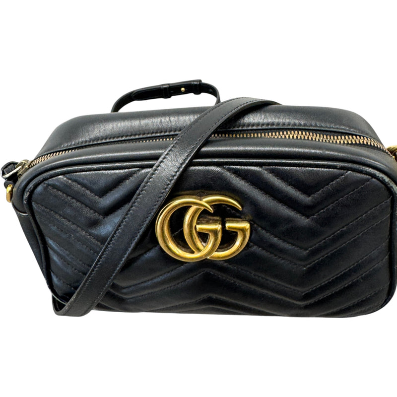 Women's GG Marmont Camera Crossbody Bag Black