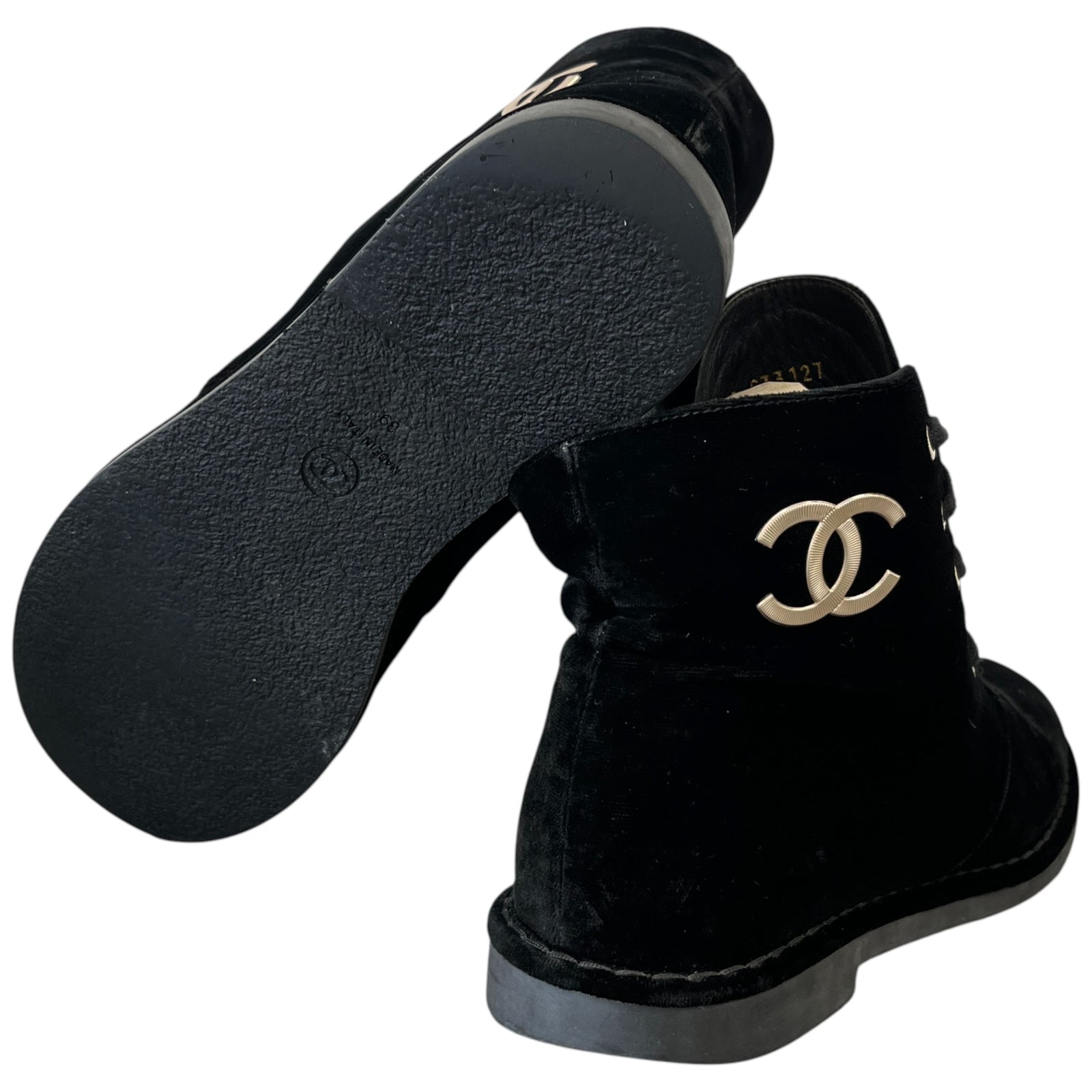 Women's Cc Logo Boots Black Size EU 39 / UK 6 - Photo 10