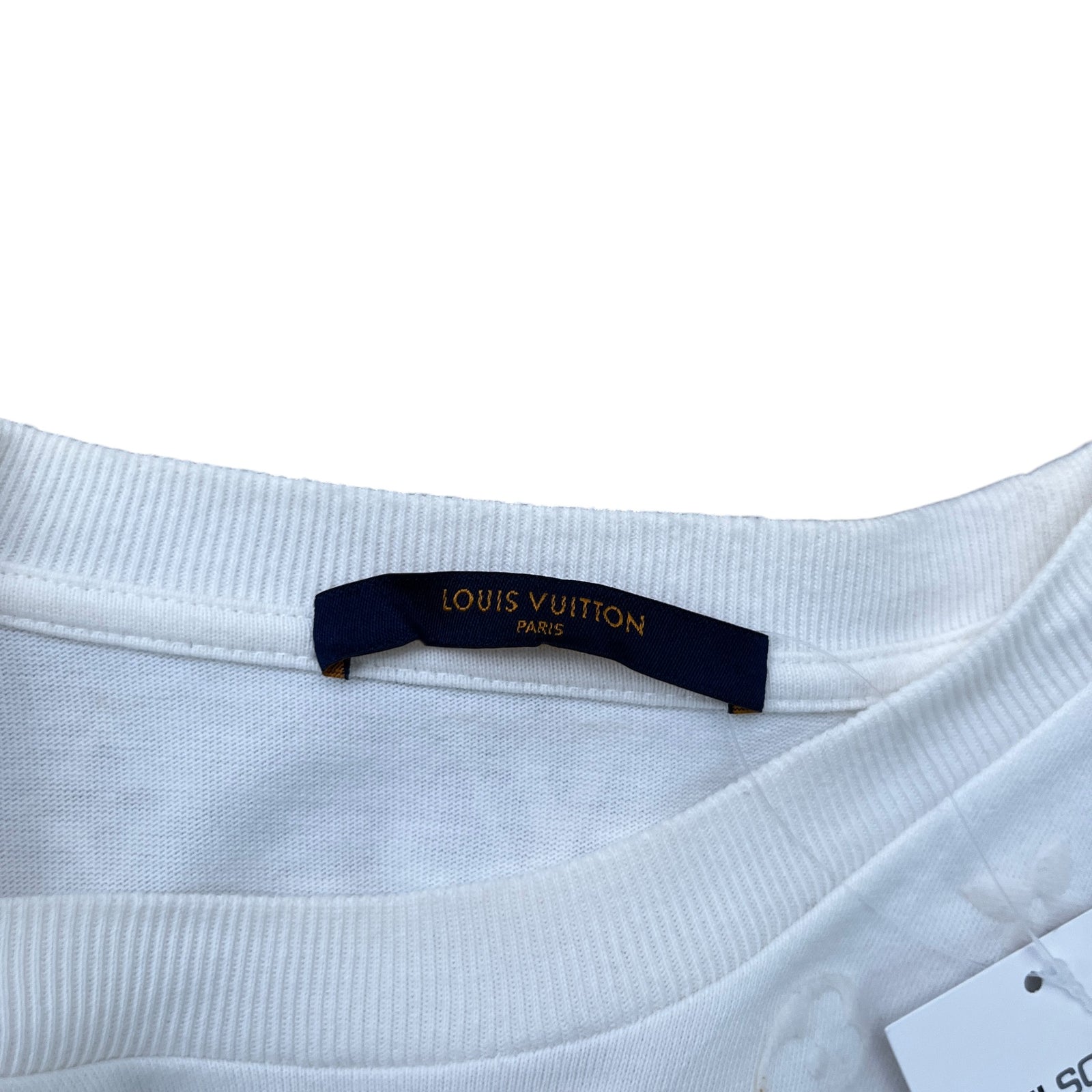 Men's Monogram Jacquard 3D Pocket T-Shirt Cream Size M - Photo 8