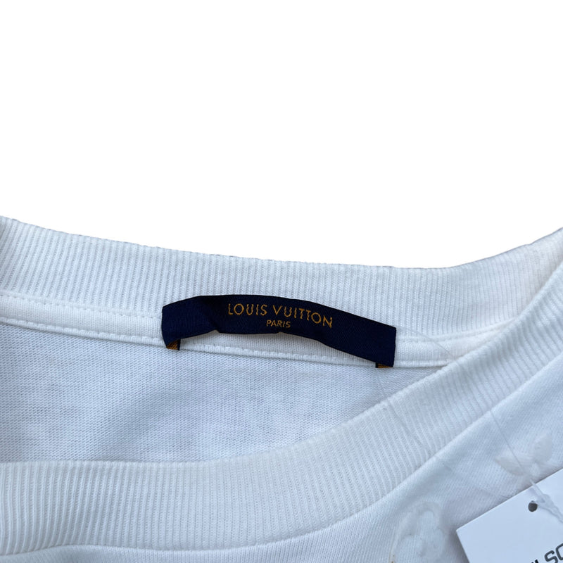 Men's Monogram Jacquard 3D Pocket T-Shirt Cream Size M