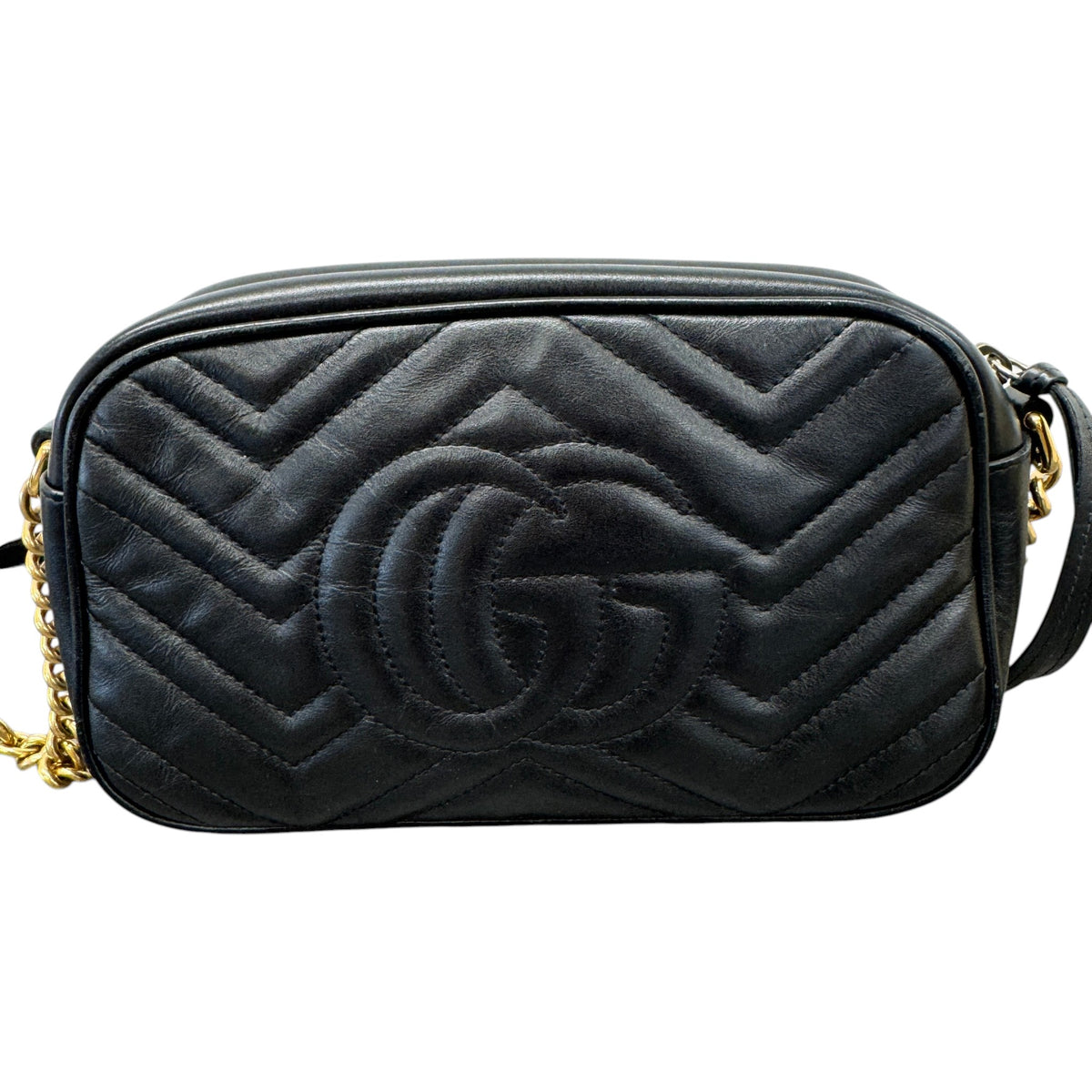 Women's GG Marmont Camera Crossbody Bag Black - Photo 3