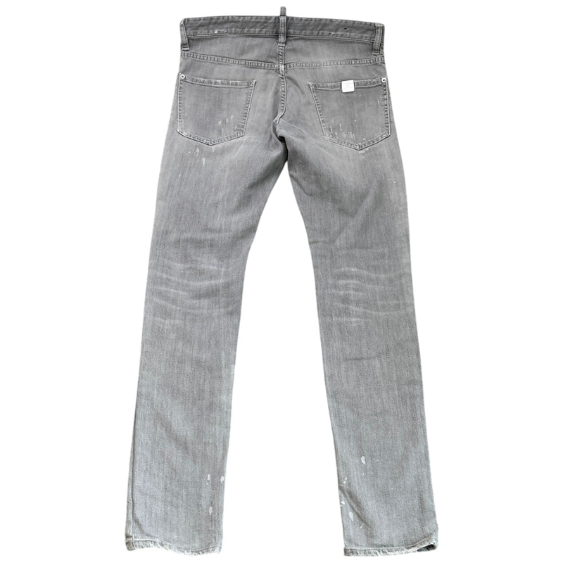 Men's Distressed Washed Jeans Grey Size M / W32
