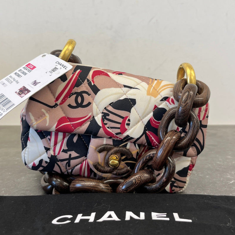 Women's 2023 Wenge Wood Chain Mini Flap Bag Brown