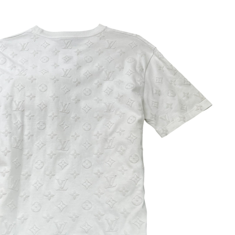 Men's Monogram Jacquard 3D Pocket T-Shirt Cream Size M