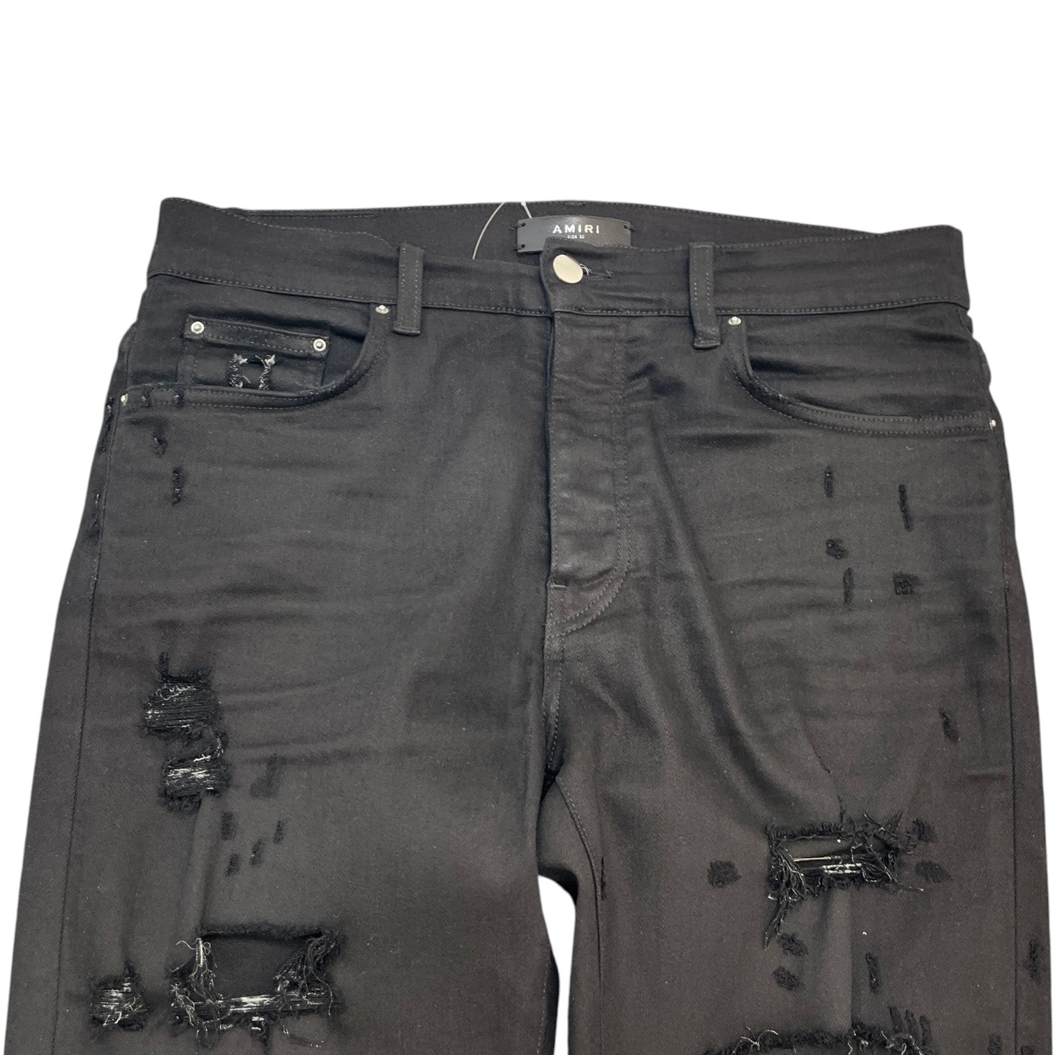 Men's Distressed Jeans Black Size Waist 32" - Photo 5