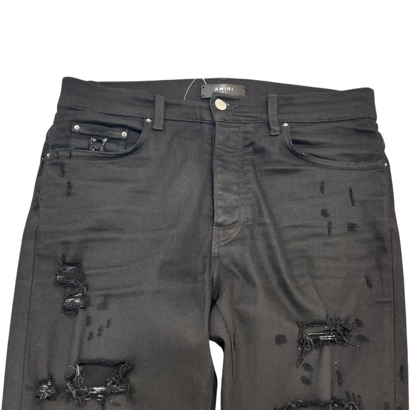 Men's Distressed Jeans Black Size Waist 32"