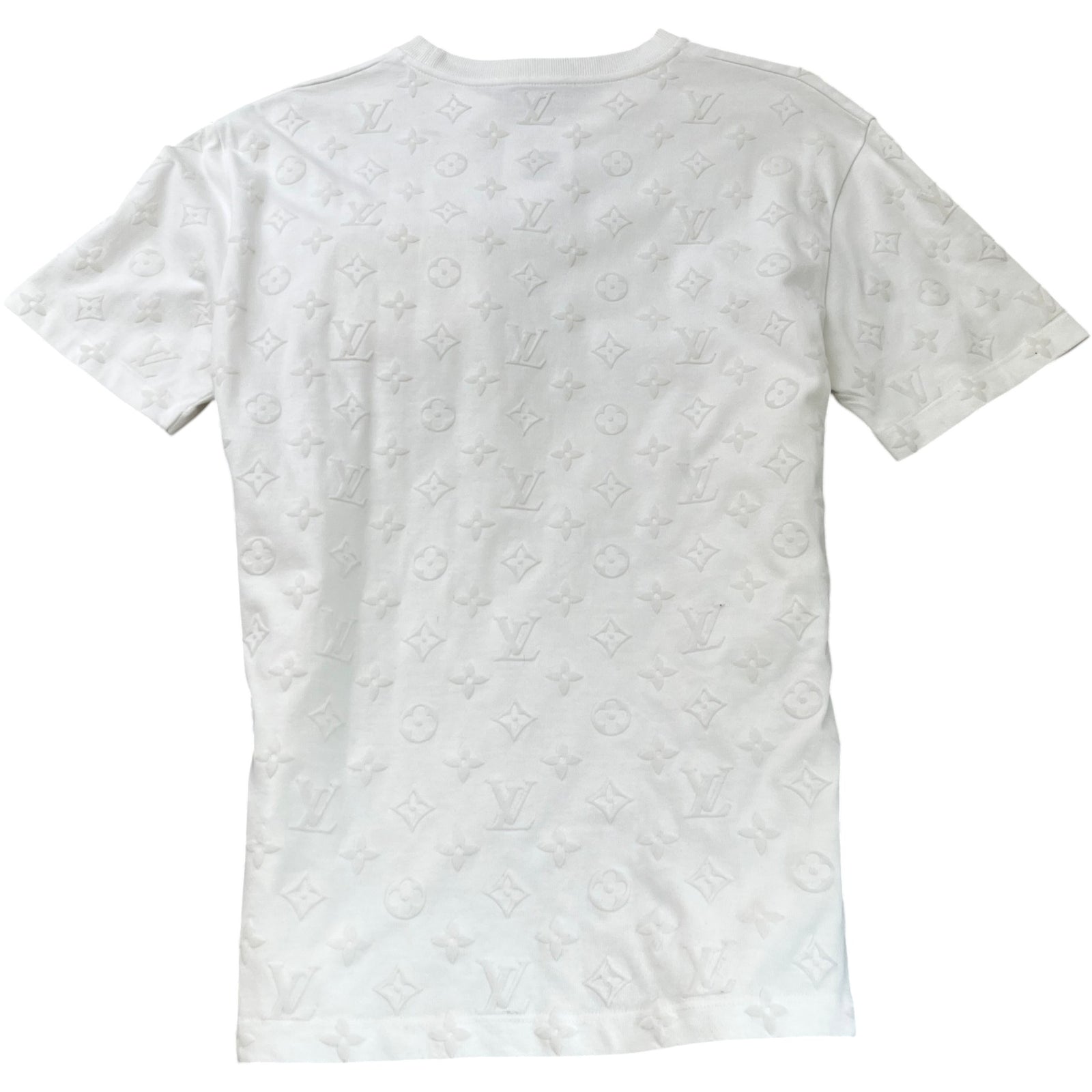 Men's Monogram Jacquard 3D Pocket T-Shirt Cream Size M - Photo 2