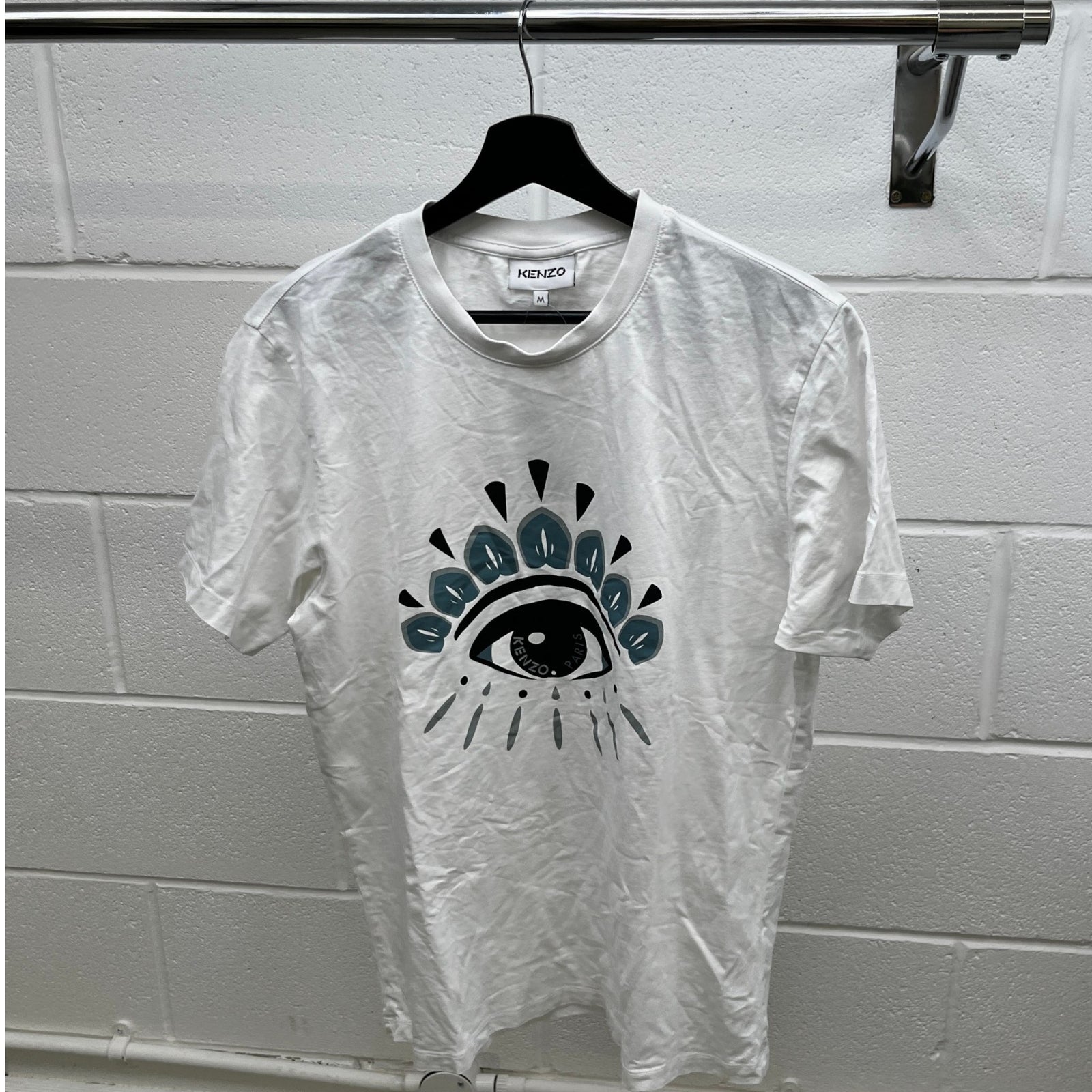 Men's Logo Print T-Shirt White Size M - Photo 8