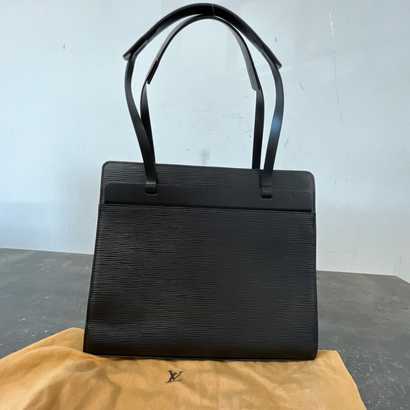 Women's Epi Leather Croisette Handbag Black