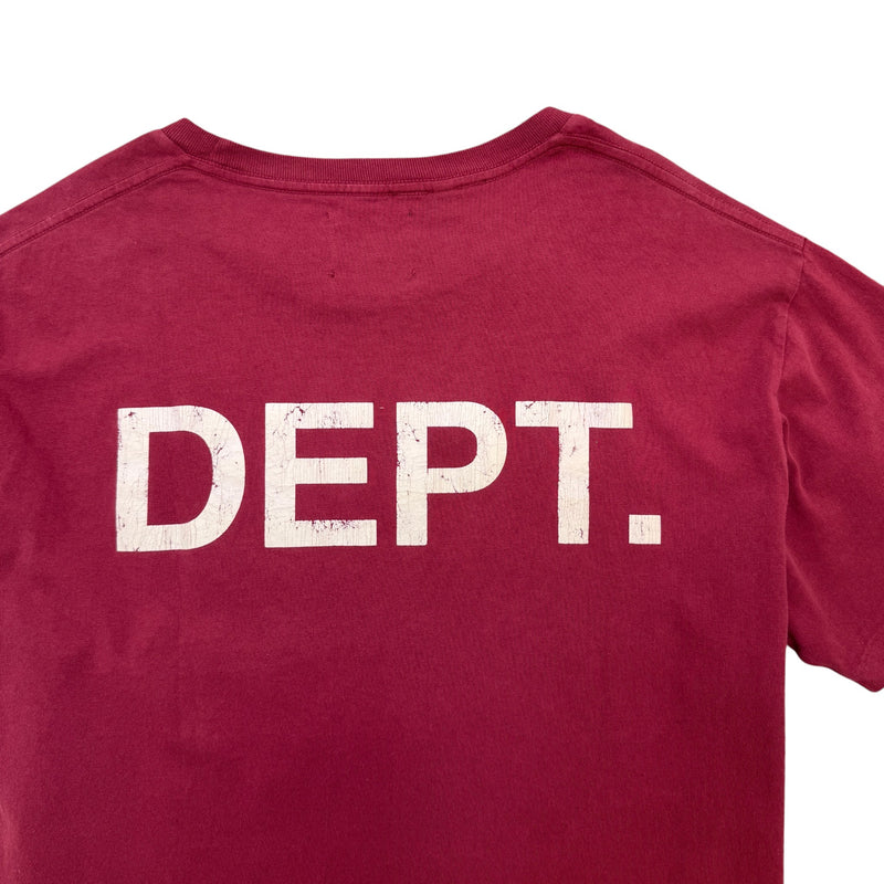 Men's Gym T-Shirt Burgundy Size M