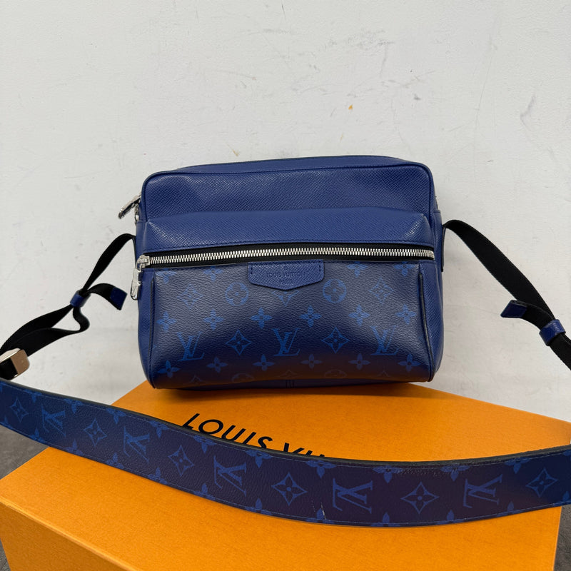 Men's Monogram Colbalt Outdoor Messenger Bag Blue