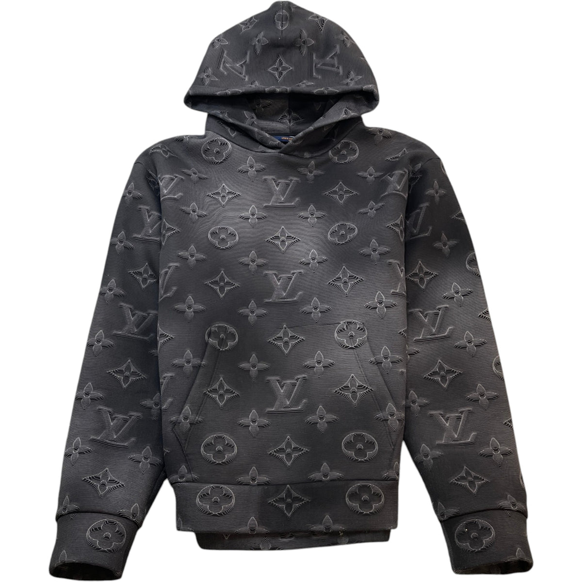 Men's 2054 3D Monogram Hoodie Charcoal Size L - Photo 1