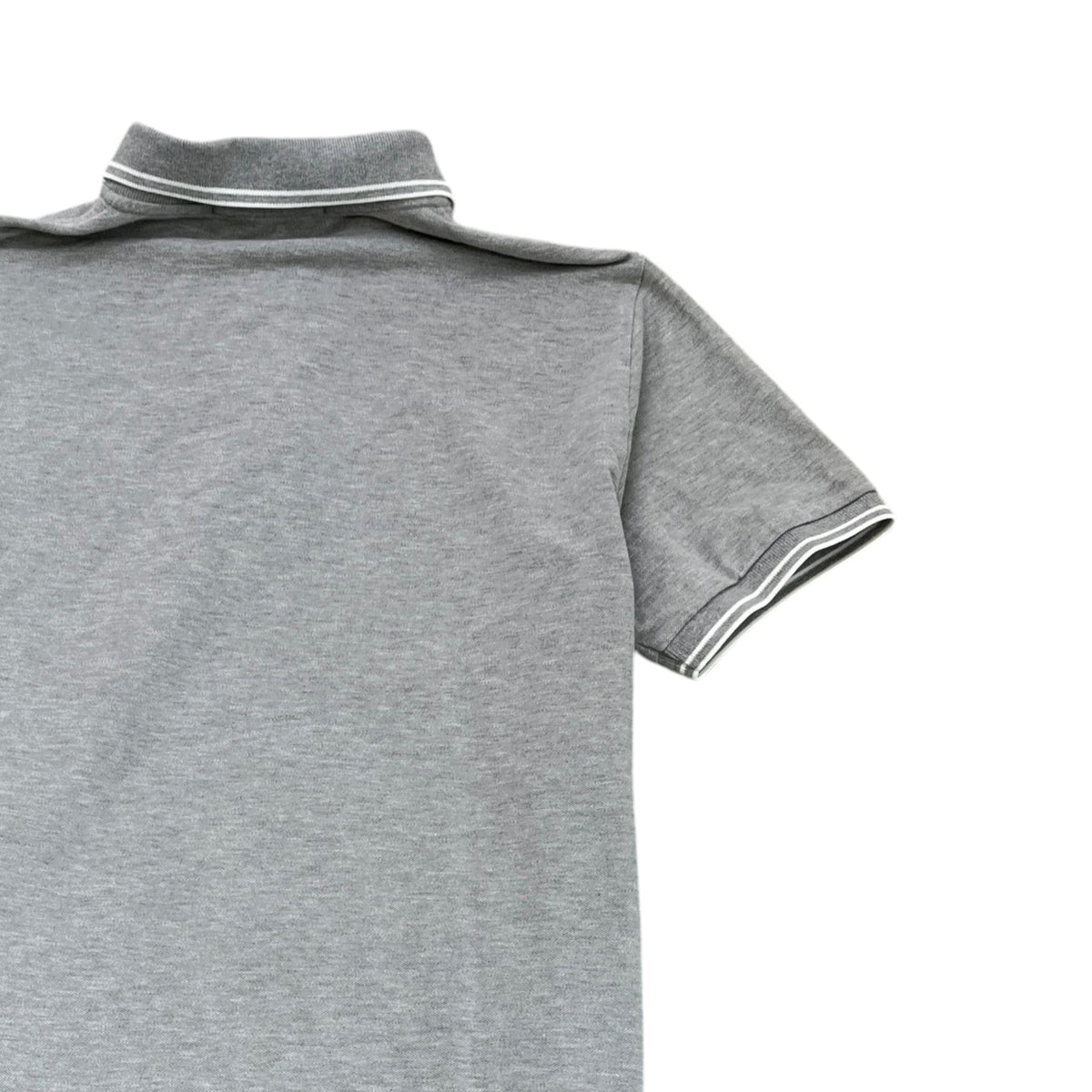 Men's Logo Patch Polo Shirt Grey Size M - Photo 4