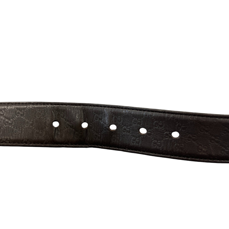 Men's Gg Monogram Belt Brown Size Waist 34"