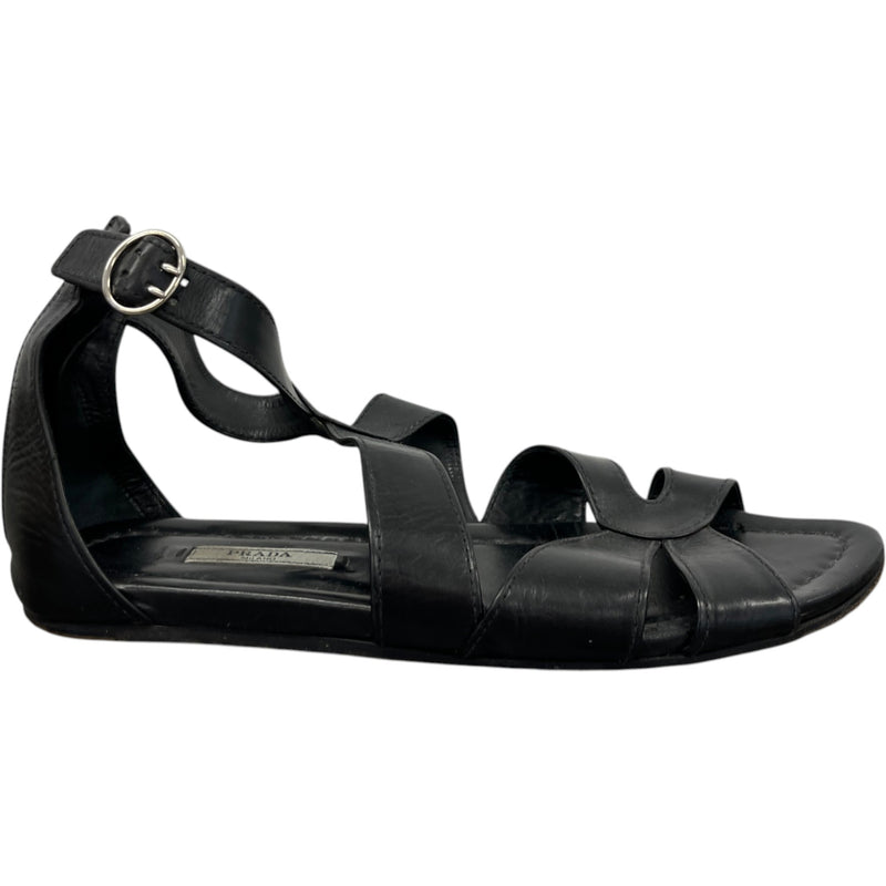 Women's Gladiator Sandals Black Size EU 40.5 / 7.5