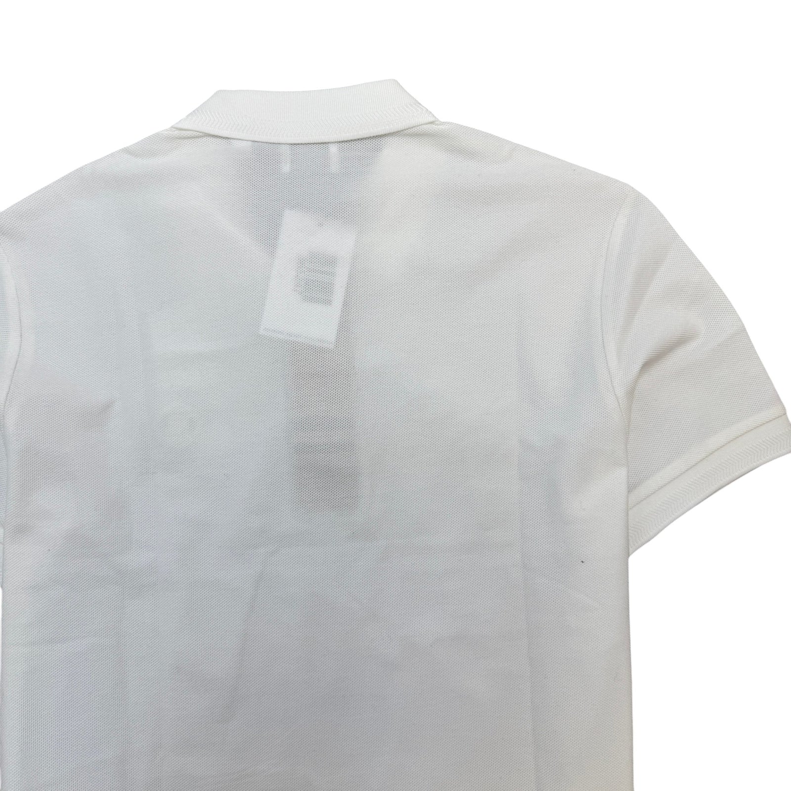 Men's Embroidered Logo Polo Shirt White Size M - Photo 3
