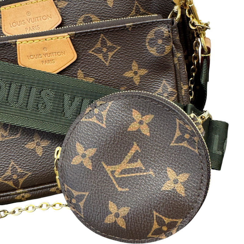 Women's Monogram Multi Pochette Accessories Crossbody Bag Brown
