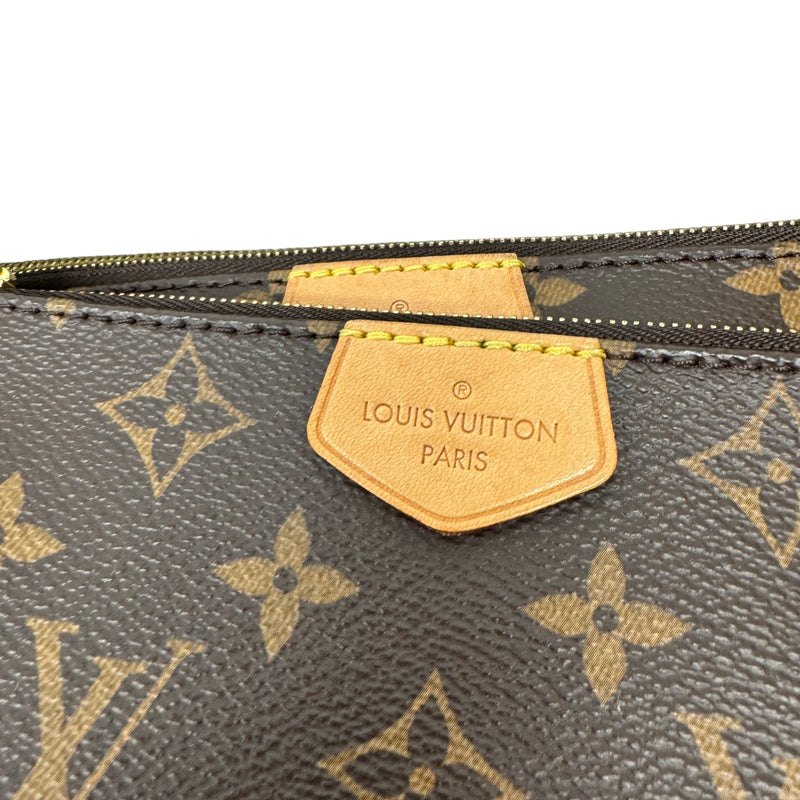 Women's Monogram Multi Pochette Accessories Crossbody Bag Brown