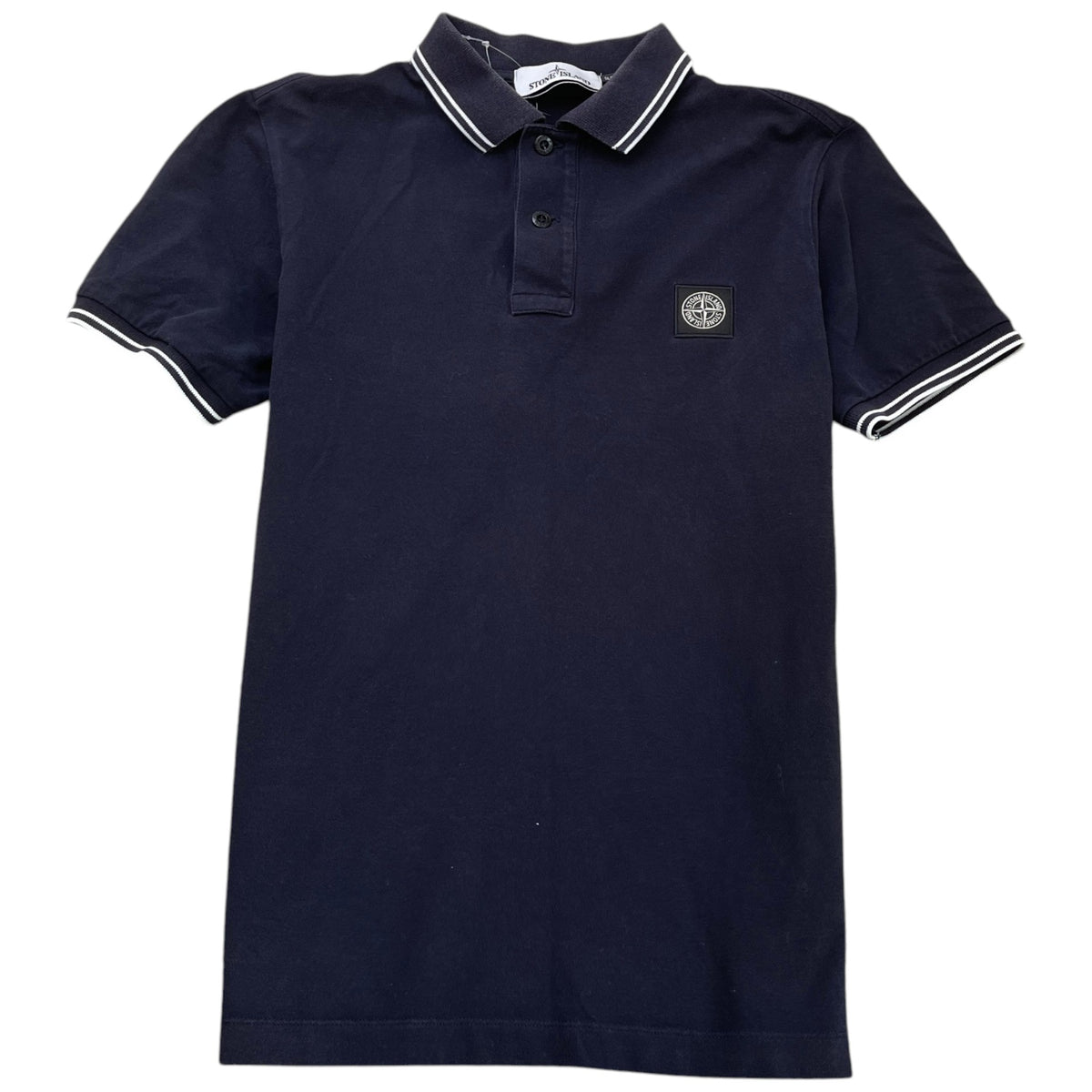 Men's Logo Patch Polo Shirt Navy Size M - Photo 1