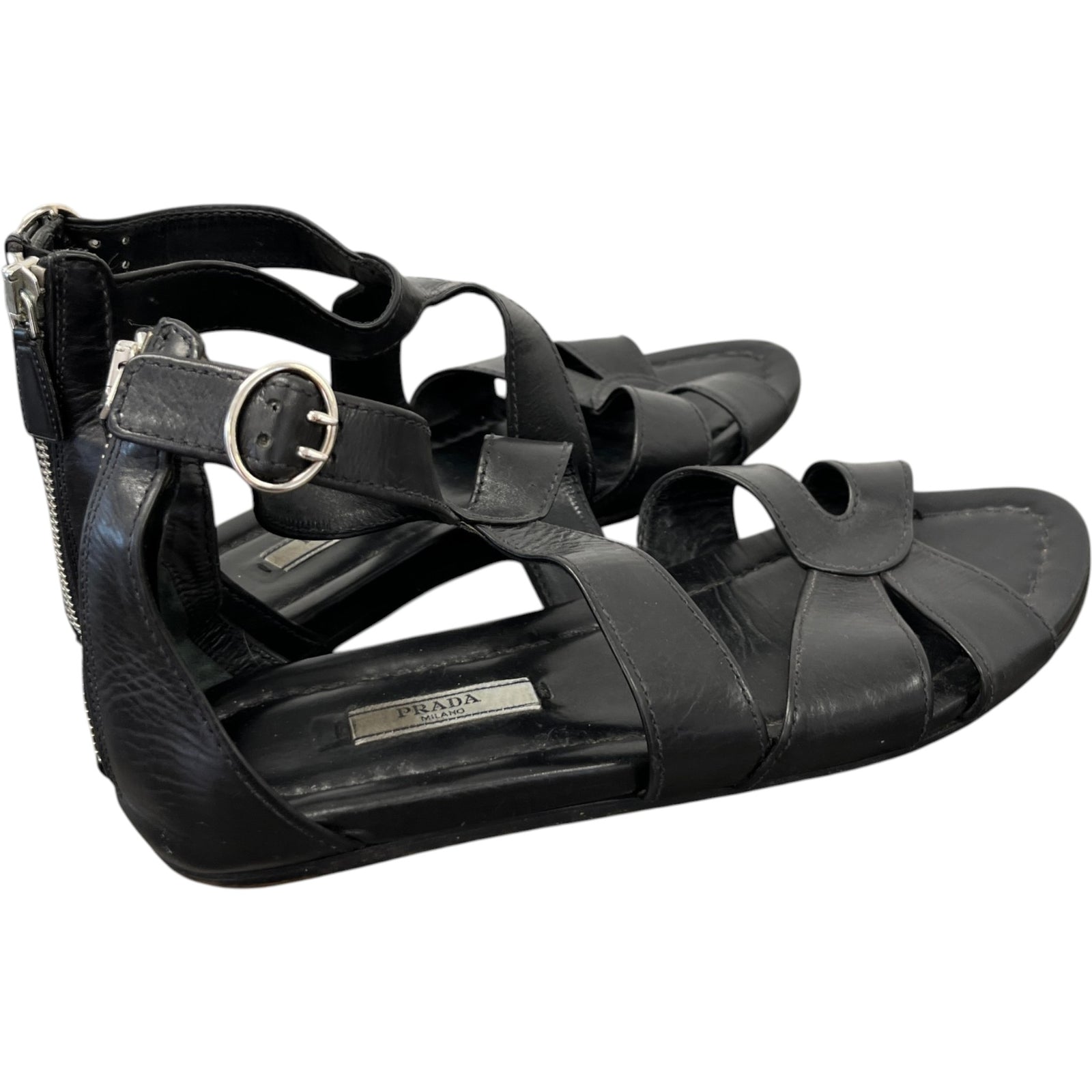 Women's Gladiator Sandals Black Size EU 40.5 / 7.5 - Photo 8