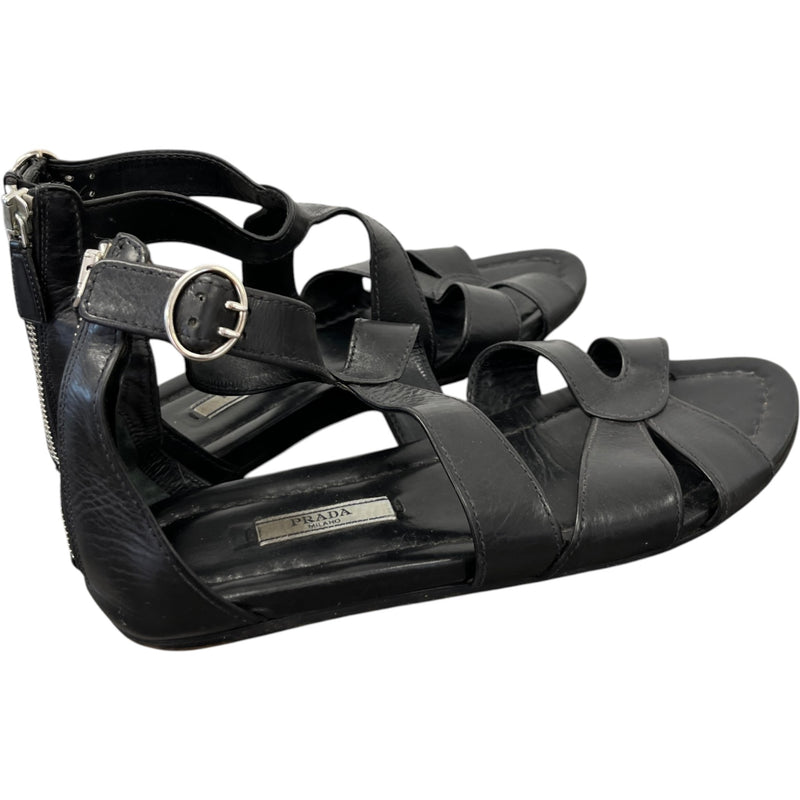 Women's Gladiator Sandals Black Size EU 40.5 / 7.5
