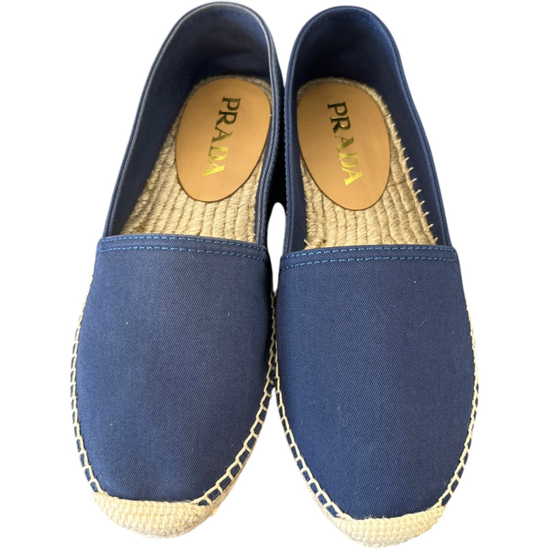 Men's Logo Print Espadrilles Navy Size EU 40 / UK 6