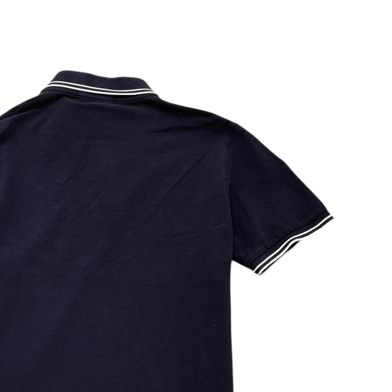 Men's Logo Patch Polo Shirt Navy Size M