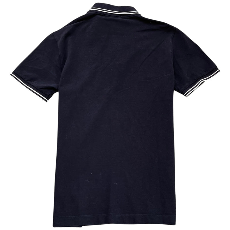Men's Logo Patch Polo Shirt Navy Size M