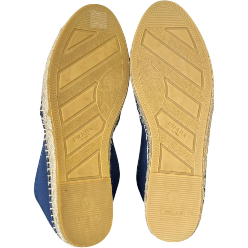 Men's Logo Print Espadrilles Navy Size EU 40 / UK 6