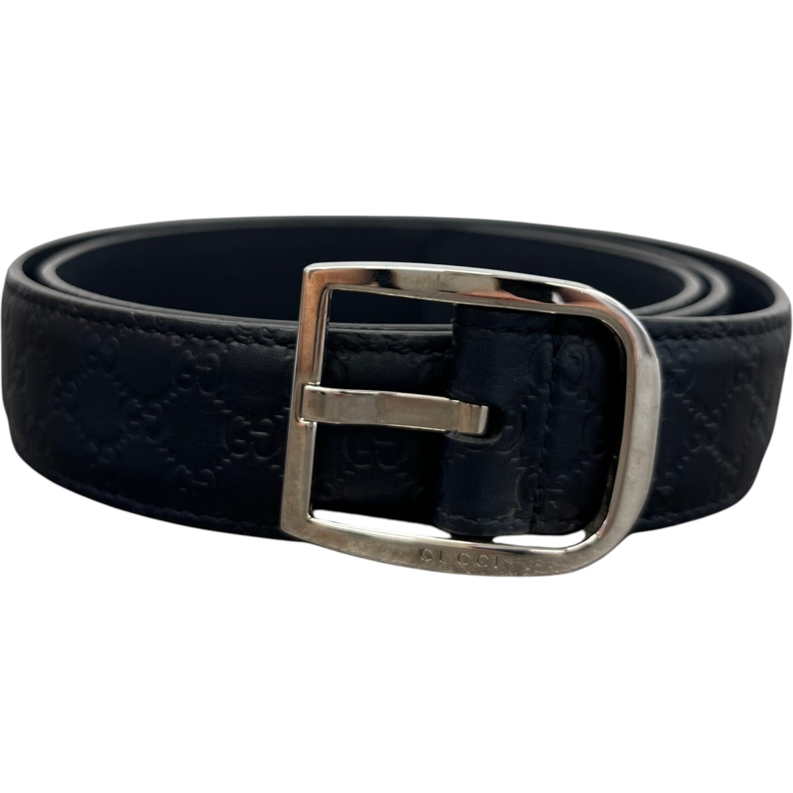 Women's Gg Supreme Belt Navy Size Waist 34" - Photo 1