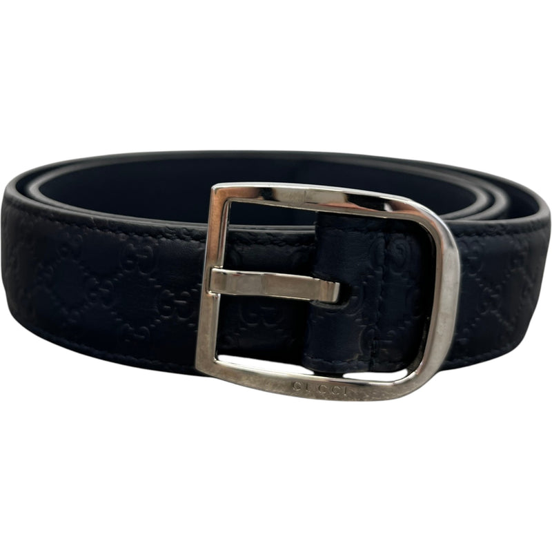 Women's Gg Supreme Belt Navy Size Waist 34"