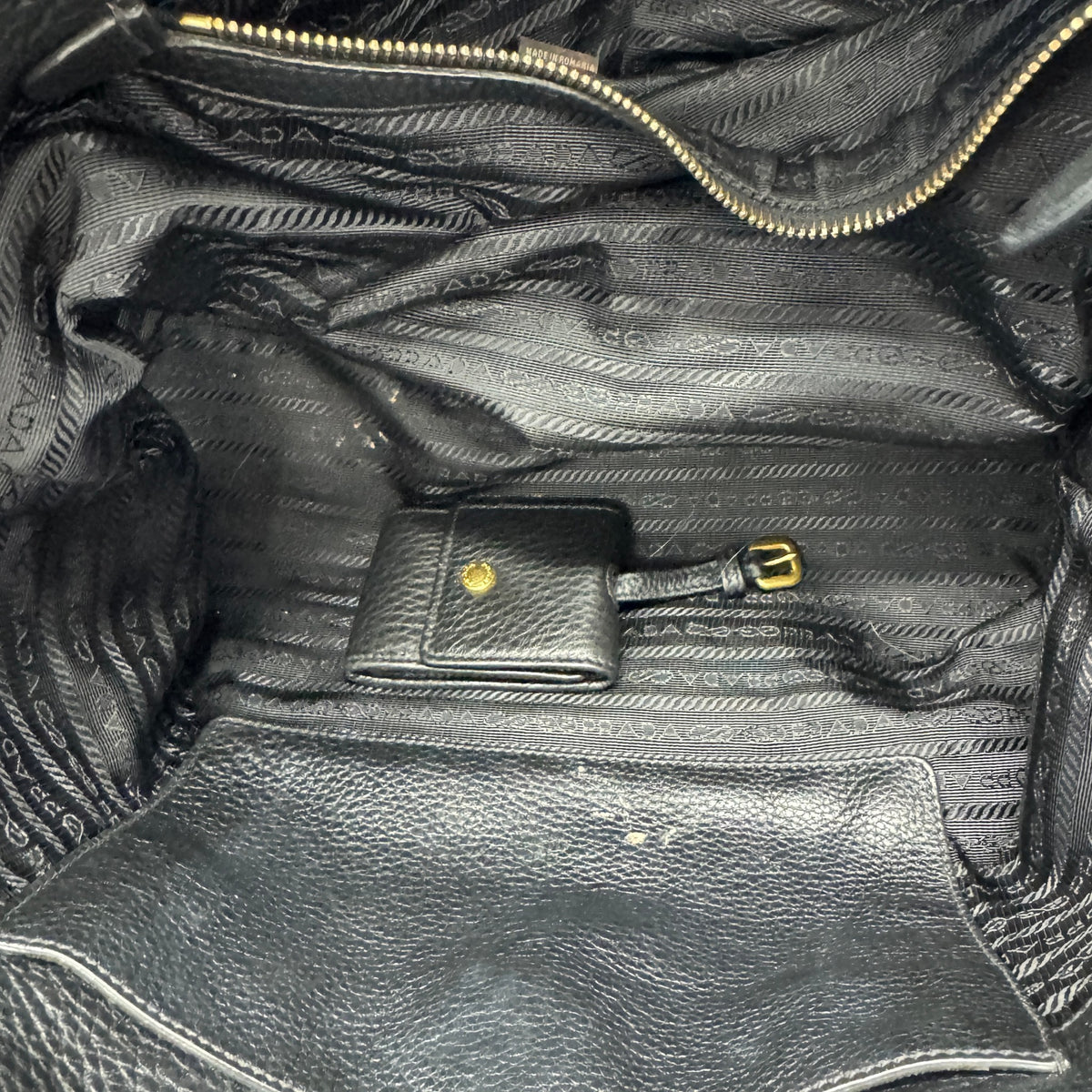 Women's Vitello Daino Tote Handbag Black - Photo 11