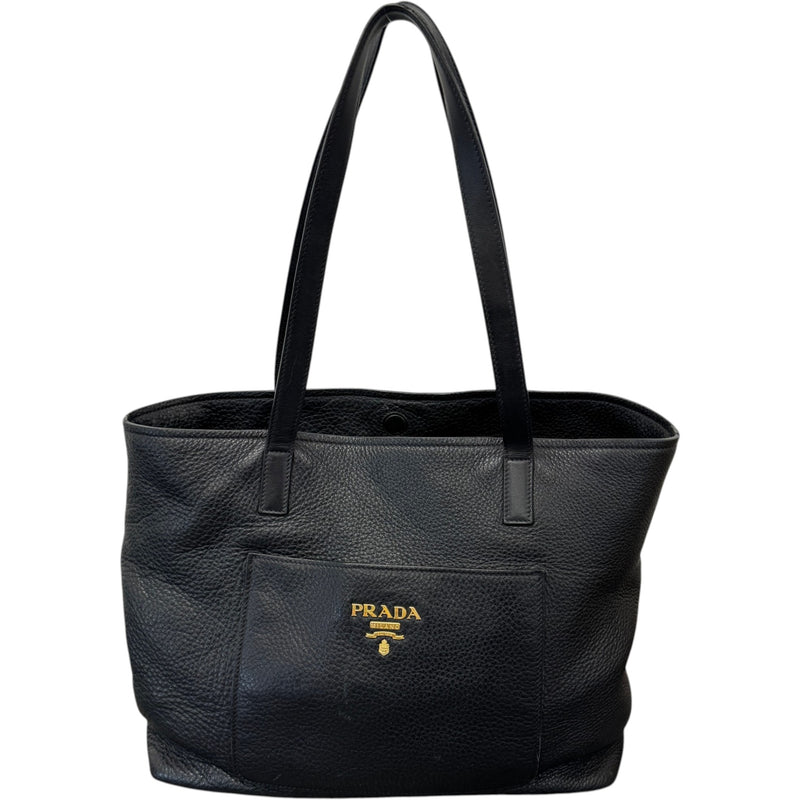 Women's Vitello Daino Tote Handbag Black